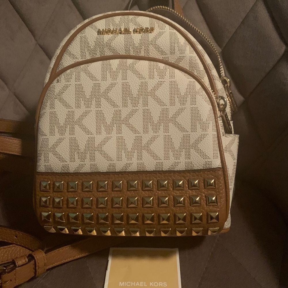 NWOT Michael Kors Abbey Leather Mini Backpack